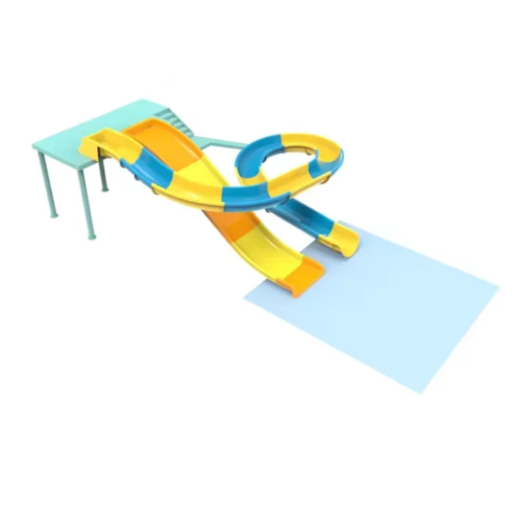 Children Water Play Equipment Fiberglass Water Slides  Amusement Park Equipment Manufacturer for Outdoor Adults
