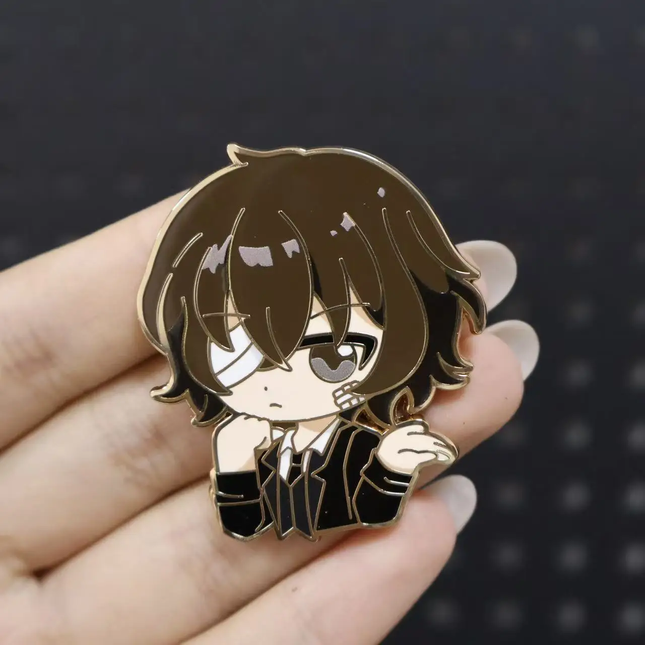 Anime Bungo Stray Dogs Anstecknadeln, Anhänger, Dazai Osamu, Nakahara Chuuya, Abzeichen, Broschen für Taschen, Rucksäcke, Kleidung, Revers, ACG, Cosplay, Spielzeug – Detail 2