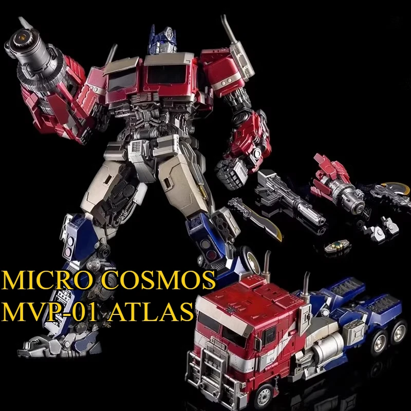 Em estoque Lucky Cat Transformation MVP01 MVP-01 Micro Cosmos Atlas Action Figure com LED Eye Cannon