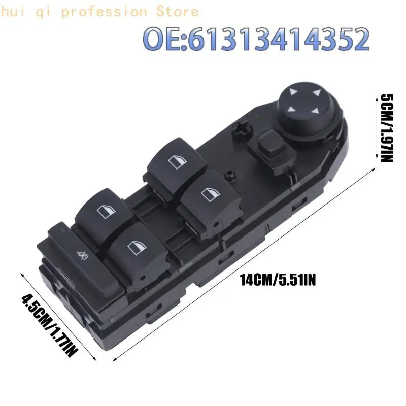 ABS-Autofenster-Steuerungsbaugruppe für E83 2004–2010, Vier-Fenster-Tasten-Layout mit Spiegelsteuerung, Fahrertürschalter H8WE – Detail 6