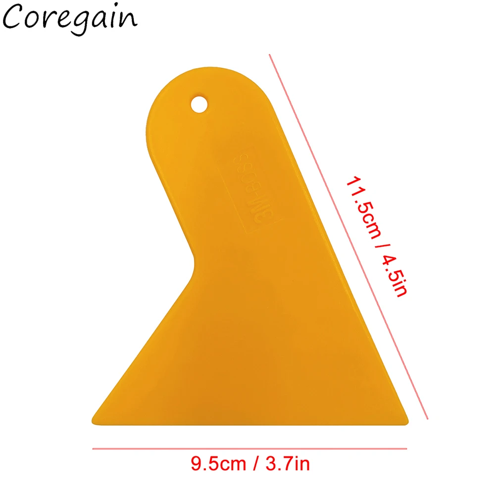 4Pcs Yellow Corner Scraper Car Window Wrap Film Squeegee Wrapping Tinter Tinting Tool For Carbon Fibre Vinyl Sheet