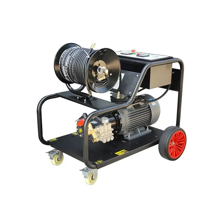 230Bar Pipe Water Jet Drain Power Washer 22kw AR Pump Sewer Dredging Machine