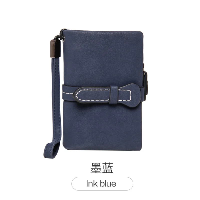 Women Small Bifold Leather Wallet Rfid Blocking Multifunction Lady Short Purses Wristlet With Card Holder ID Window Coin Purse