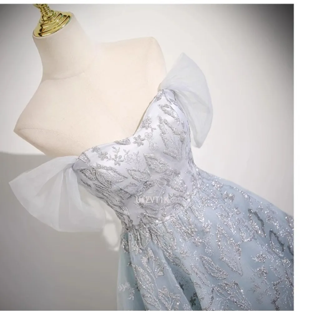 カスタマイズされたボールガウンの女性のウェディングドレススパンコールウエディングパーティー誕生日イブニングドレスフォーマル Vestido デ Noche ローブ · ド · ソワレ