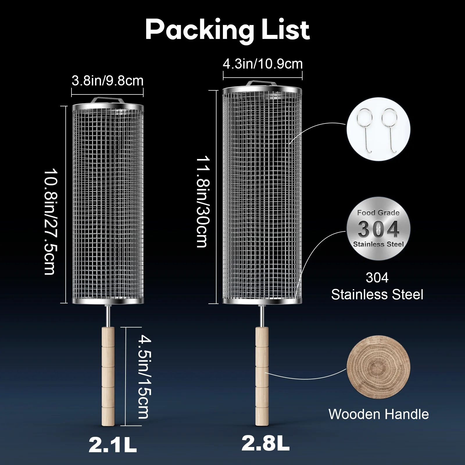 Outdoor stainless steel barbecue mesh cage BBQ barbecue tube mesh barbecue multi-function