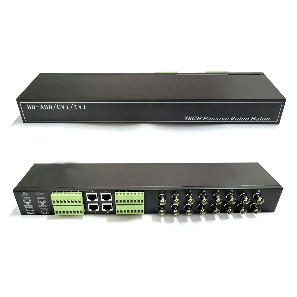 Balun vidéo passif CCTV UTP 16CH HD/AHD/CVI/TVI, transmetteur 16 canaux BNC femelle vers caméra de vidéosurveillance Rj45 DVR Cat5