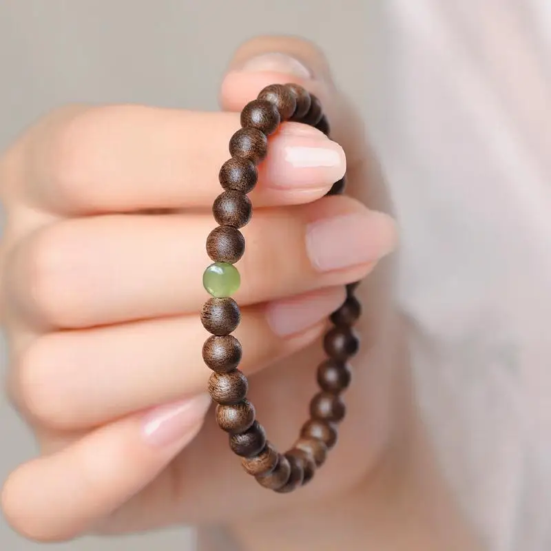 Vietnamese Nha Trang Agarwood Nan 6mm Bracelet DIY Design Fortune Beads Unisex Collectible Jewelry Holiday Gift - Image 4