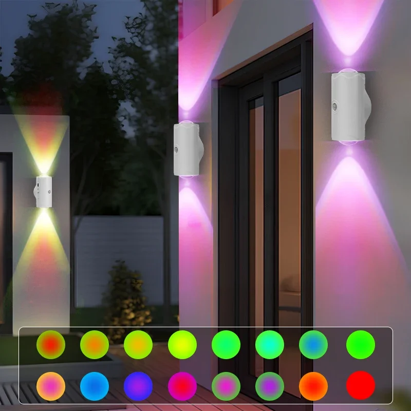 Luz noturna com sensor de movimento LED, luz noturna ativada por movimento, luzes de parede sem fio que mudam de 8 cores para quarto, quarto infantil