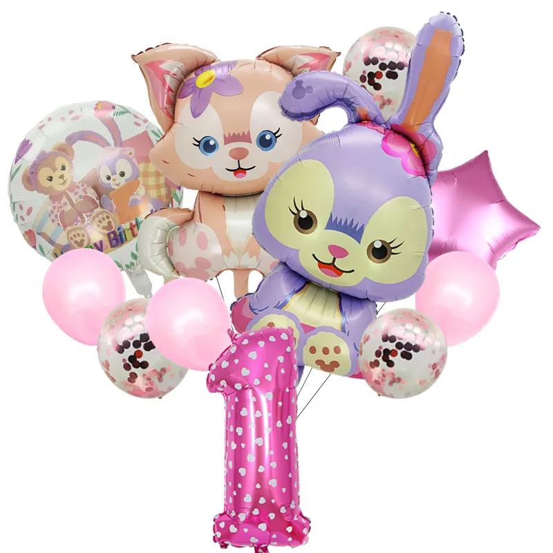 Rabbit StellaLou Theme Foil Ballon Girl Birthday Party Supplies LinaBell Baby Shower Decoration Air Balloon Child Toy Gift