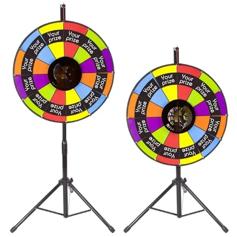 

24-Inch Dry Erase Color Prize Wheel 60cm Party Spin Win Fortune Stand Game Editable Spin Bikes