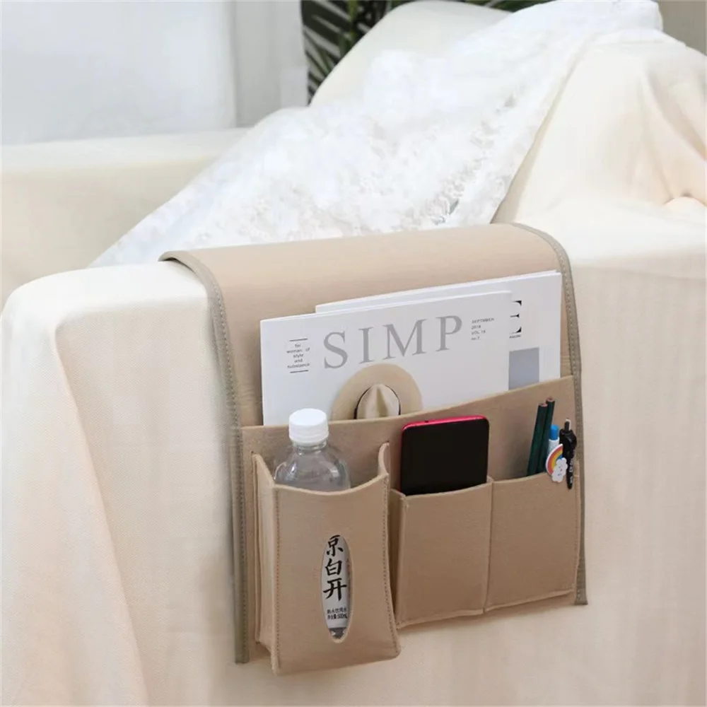 Cloth TV air conditioner remote control Storage bag Bedside magazine storage bag Sofa hanging bag Desk desk sundry bag