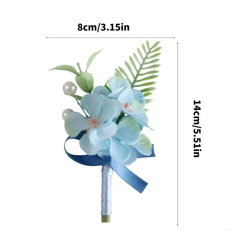 87HC Nature Greenery Corsage Daily Wear Flower Pin Stylish Artificial Plant Lapel