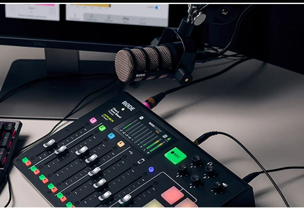 Rode Caster Pro Professional Mixer การ์ดเสียงภายนอกหลายช่อง Live K การบันทึกเพลงมิกเซอร์คอนโซลเสียง