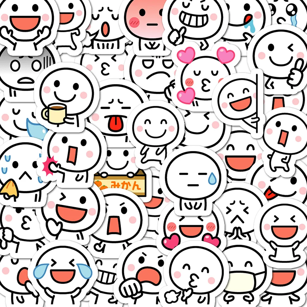 40 Uds. De pegatinas bonitas de animación Emoji del hombre Simple, calcomanías para ordenador portátil, nevera, agenda, pegatina decorativa divertida, juguetes para niños