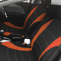 9Pcs/Set Car Front& Rear Seat Cover Universal 5-Seat Auto Seat Protection Covers Sports Bi-color Stitching Seat Protector Covers