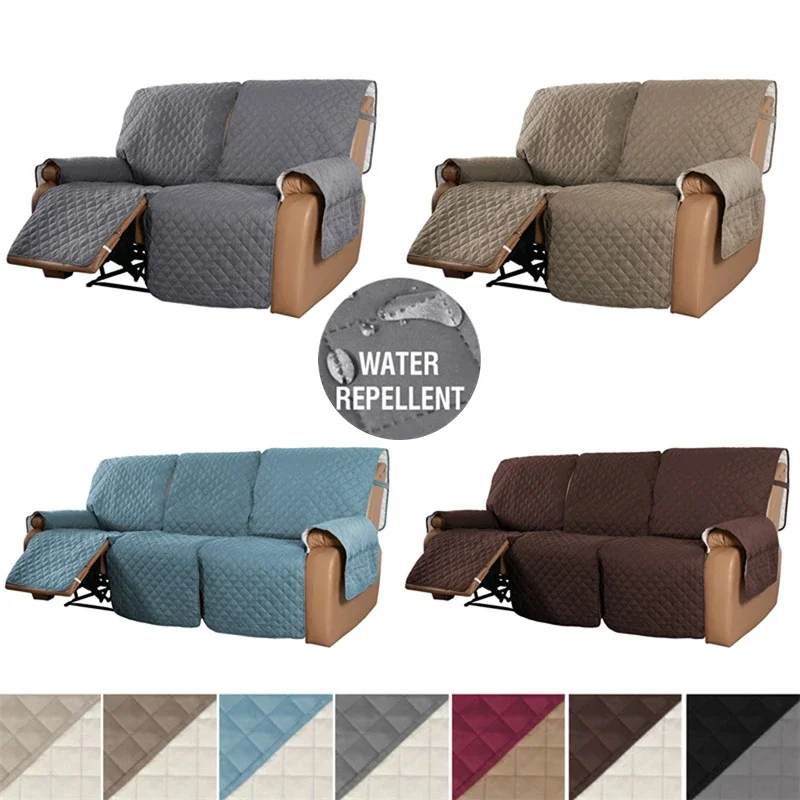 

2 3 Seater Recliner Sofa Cover Pet Dog Kid Sofa Mat Lazy Boy Chair Slipcovers Lounger Couch Towel Solid Color Armchair Covers