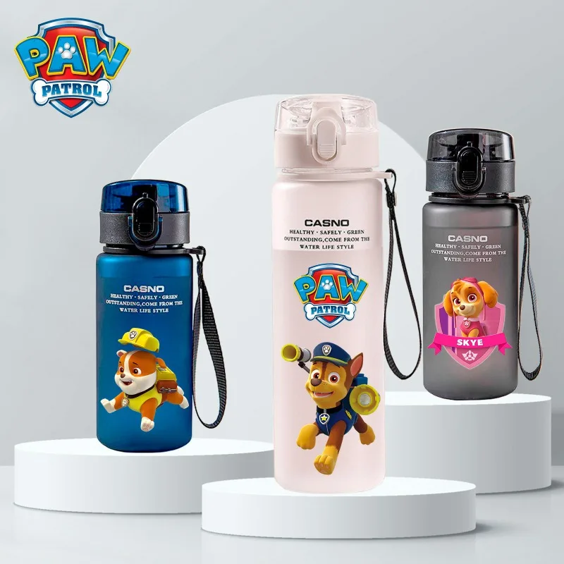 

560ml/400ml Water Cup Paw Patrol Outdoor Children Portable Plastic Cartoon Large Capacity Sports Water Bottle Ryder Chase Gift