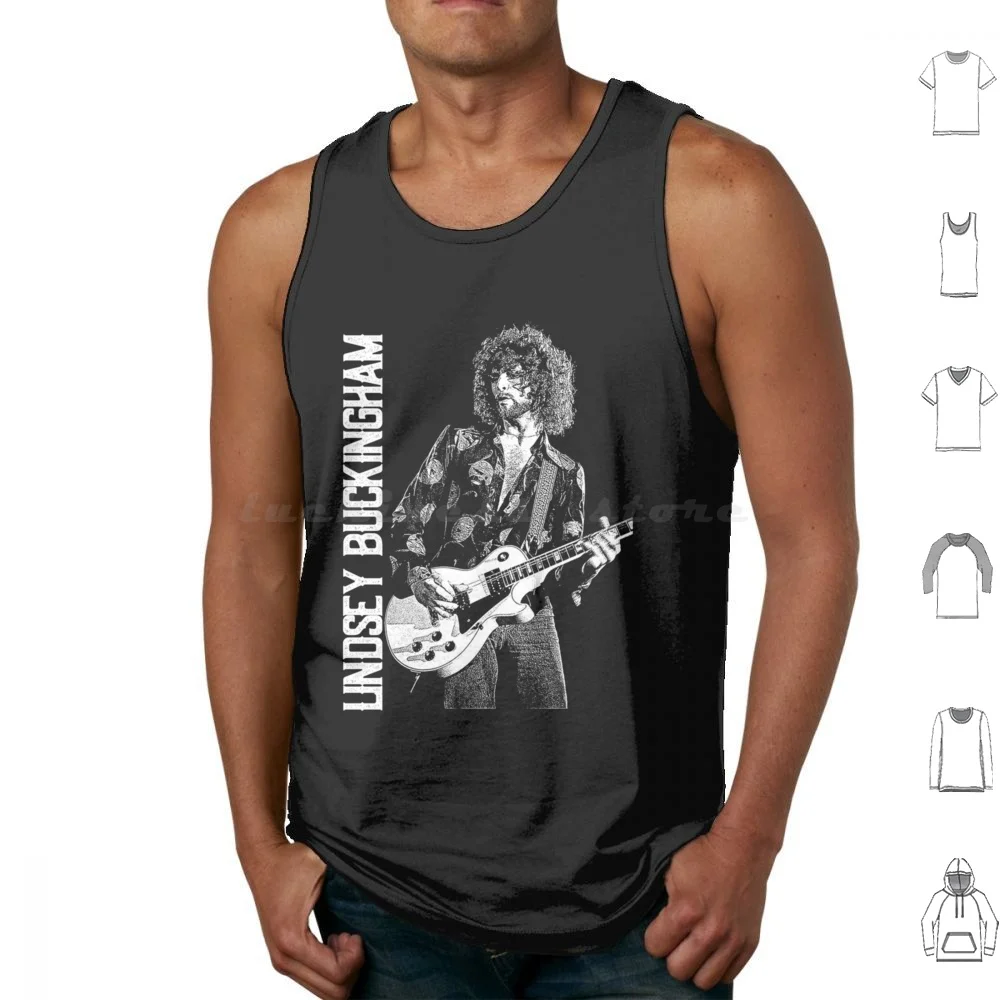 Lindsey Buckingham Tank Tops Print Cotton Lindsey Buckingham Stevie Nicks Music Christine Mcvie Mick 70s John Mcvie