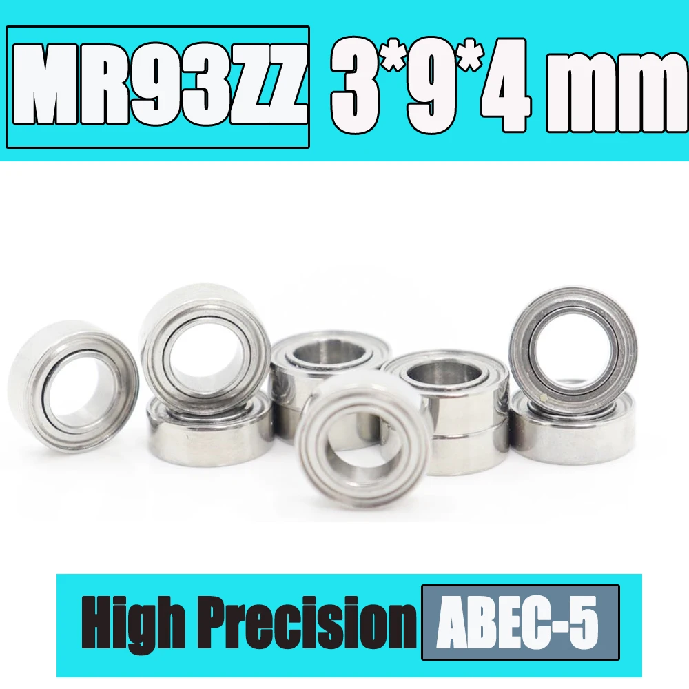 

10 шт. MR93zz подшипник 3*9*4 мм ABEC-5 миниатюрные MR93 Z ZZ высокоточные шарикоподшипники MR93Z