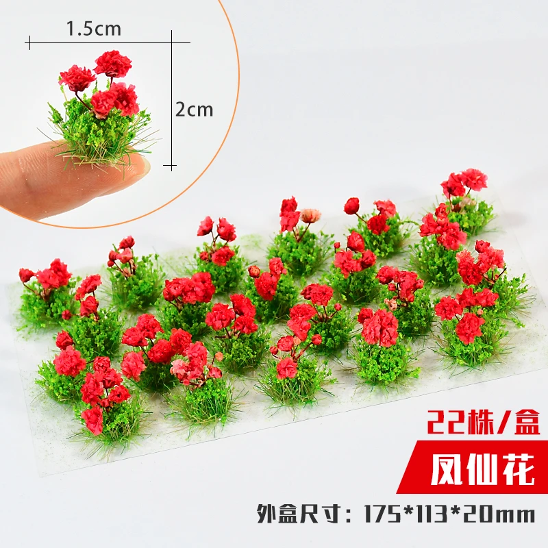 Simulation Miniature Flower Cluster Model Diy Plant Materials Building Sand Table/Garden/HO Railway Scene Layout Diorama Kits