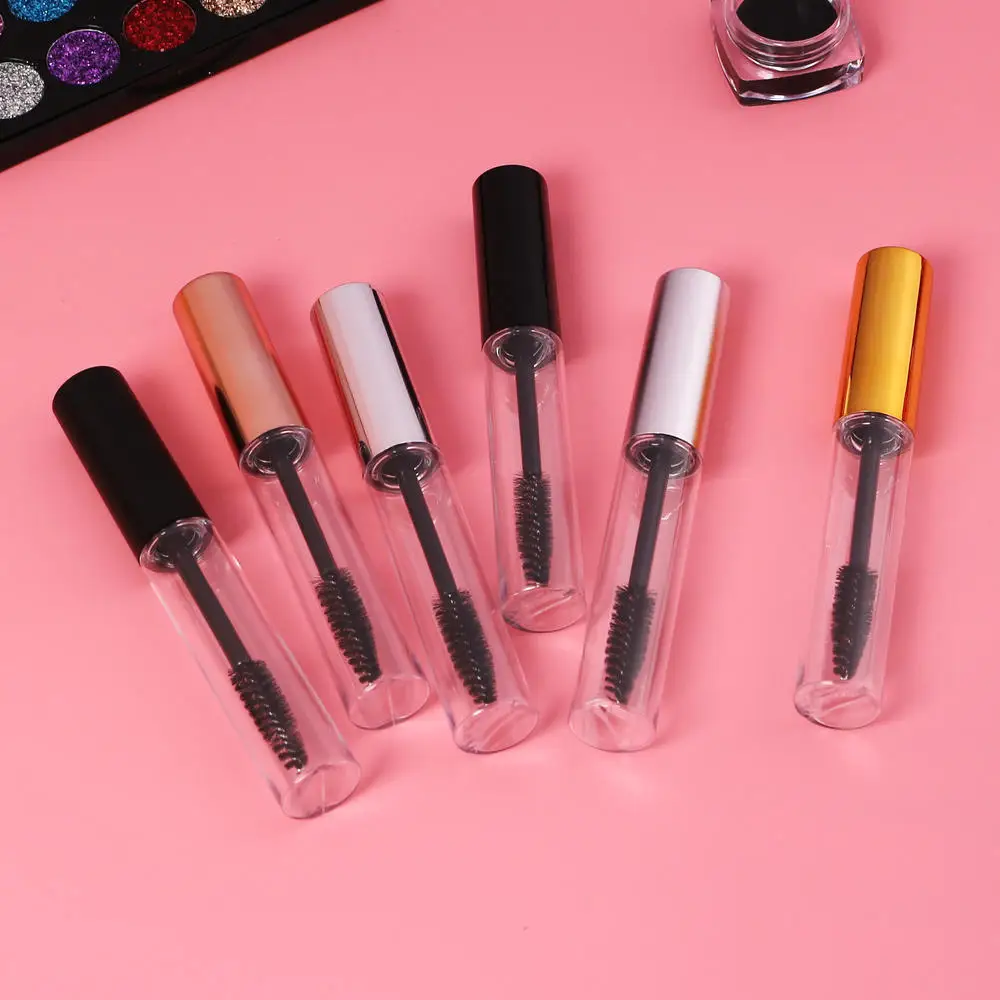 10ml Empty Mascara Tube Eyelash Vial Liquid Bottle Container With 9 Colours Cap Refillable Bottles Makeup Accessories