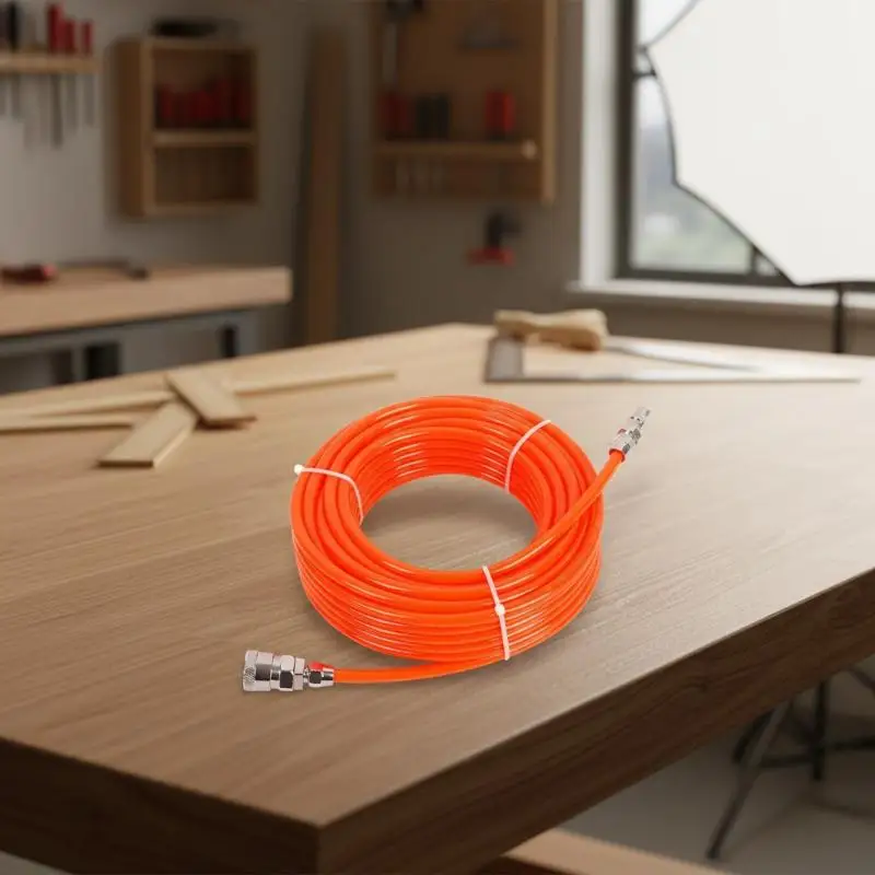 10M/20M Pneumatic Air Tube Compressor Hose Straight Connector High Pressure Flexible Pipe