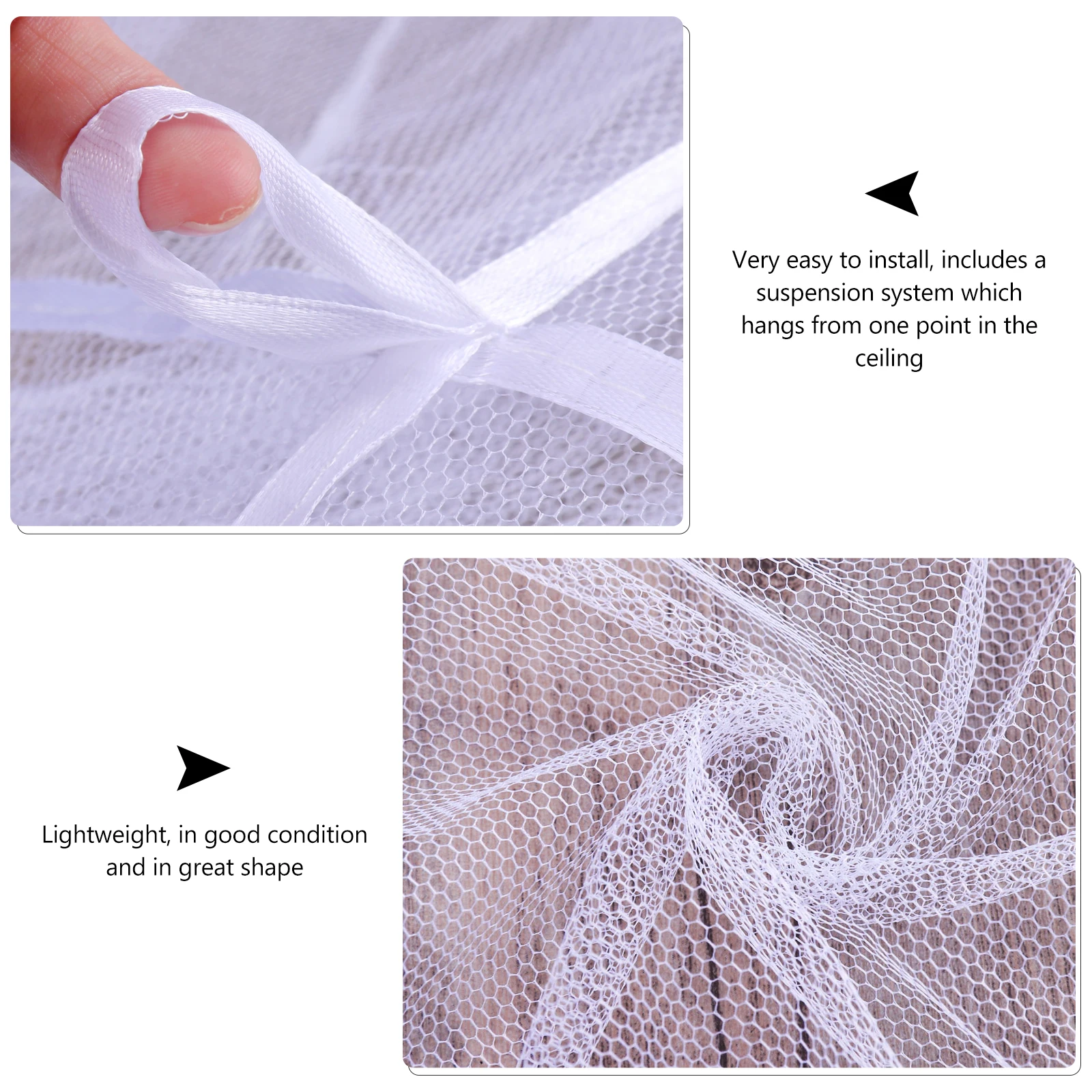 

Fit For 150X80Cm Baby Crib Mosquito Netting White Durable Canopy Mesh Bed Protector Easy Install Hanging System Playpen Bassinet
