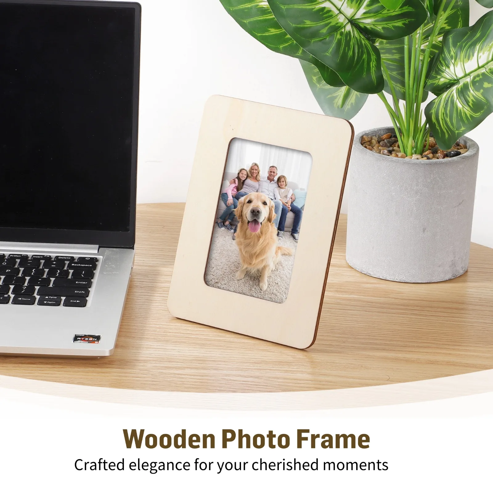 12Pcs/Set Unfinished Wooden Photo Frames Craft Frames Set Paintable Picture Frame For DIY Projects School Crafts Home Decoration