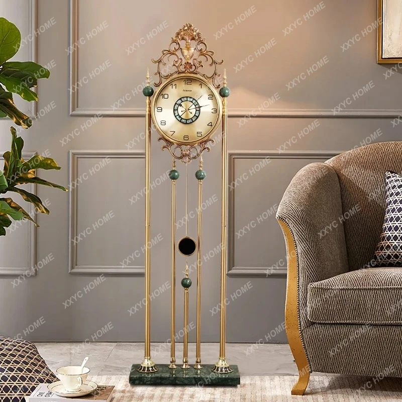 

L High-end Atmospheric Light Luxury Floor-to-ceiling Clock Ornaments Decorative Clock Luxury Display Standing Clock