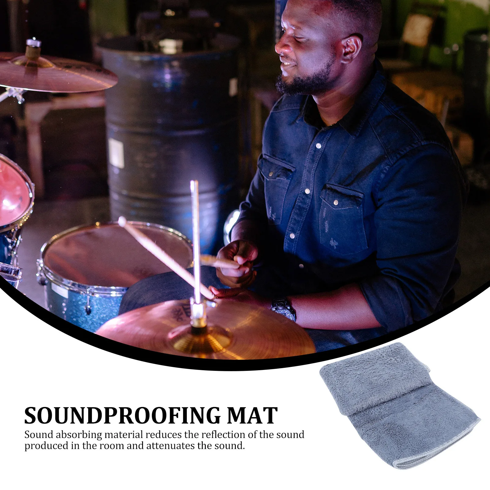 1 قطعة لوحة صوتية عازل للصوت حصيرة دائم امتصاص الصوت المواد الحد من الضوضاء السجاد للمنزل الصالة الرياضية مكتب تسجيل #1