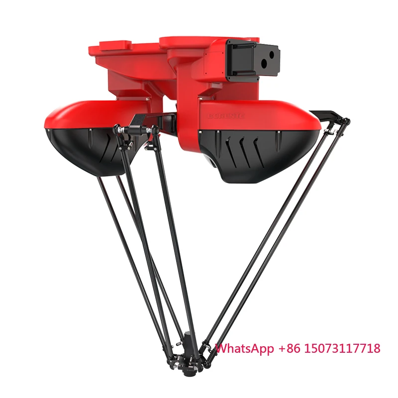 

New Upgrade 8kg Payload Delta Industrial Robot Gripper Parallel Spiders Manipulator with Visual System for Product Sorting