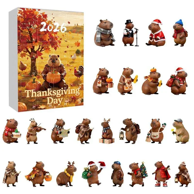 Acryl-Anhänger Weihnachtsbaumschmuck Weihnachtsdekoration Geschenk Capybara Weihnachts-Adventskalender 24-Tage-Countdown-Kalender 2D – Detail 6