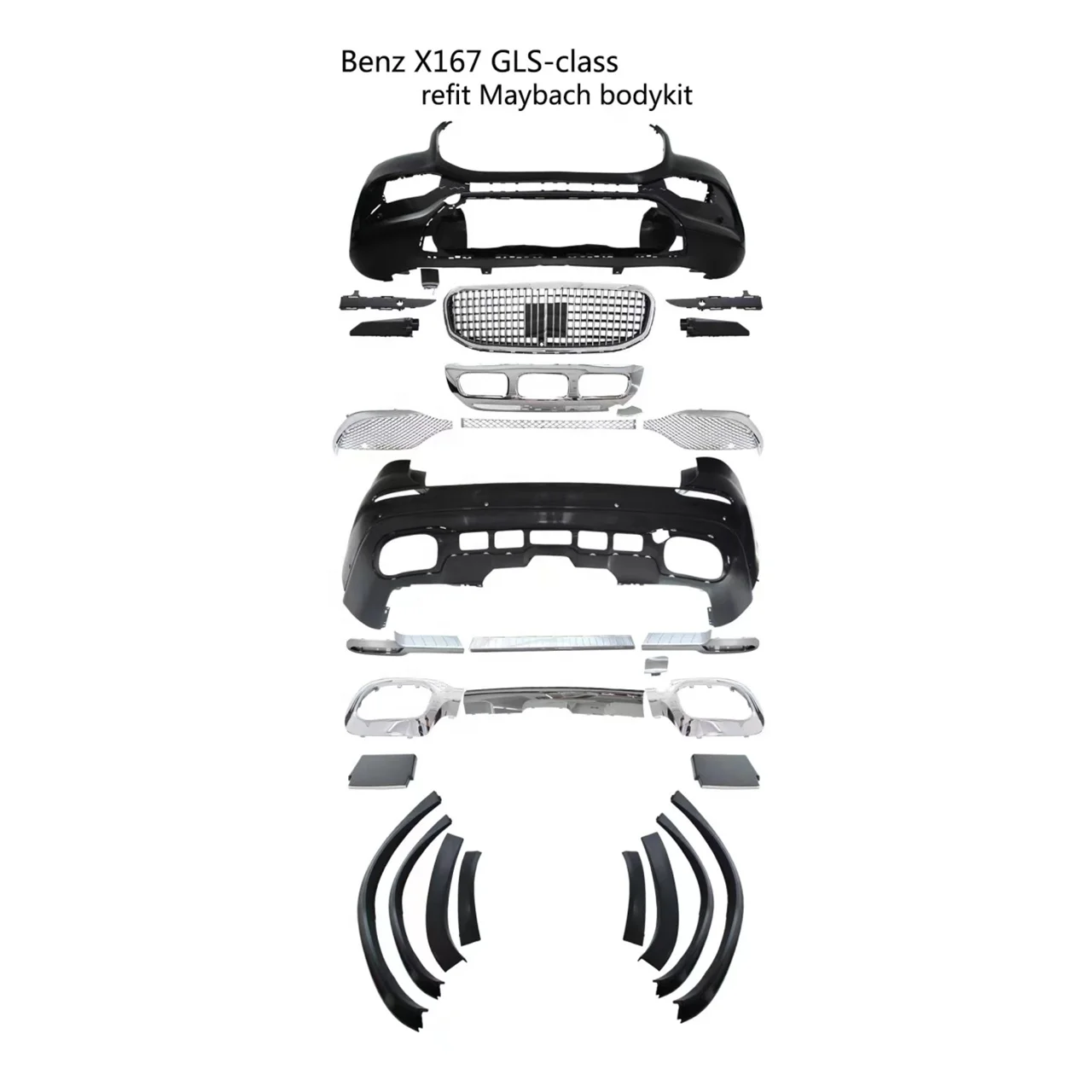 

Dream Garage Factory Direct Full Bodykit For GLS X167 Upgrade To Style Front Rear Bumper Grille Diffuser