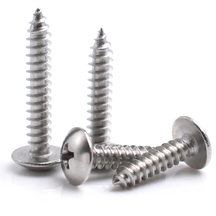 M3 M3.5 M4 M5 M6 304 Stainless Steel Phillips Pan Head Recessed Cross Self Tapping Screw Wood Screws