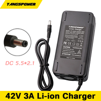 42V 3A Smart Fast Charging Battery Charger For 10Series 36V Li-ion Battery Charger With DC 5.5mm*2.1mm Connector Rapid Charging