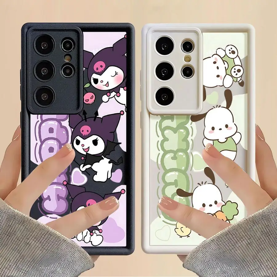 Sanrio Hello Kitty Pochacco Phone Case for Samsung Galaxy S24 FE S23 Ultra S22 S21 S20 FE S22 Plus S23 S21 Ultra Soft Cover