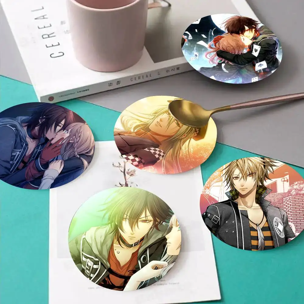 1pc Otome Game Amnesia Memories Wooden Coaster Colour Printing Cup Mat Home Desk Decoration Gifts
