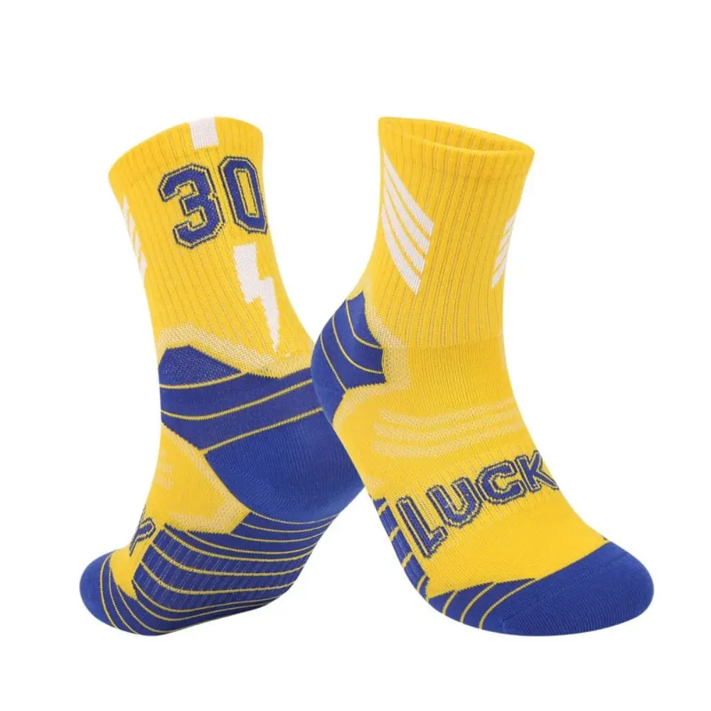 

1 Pair Cotton Basketball Socks Long Tube-shaped Breathable Children Soccer Socks Comfortable Colorful Towel Socks Cycling