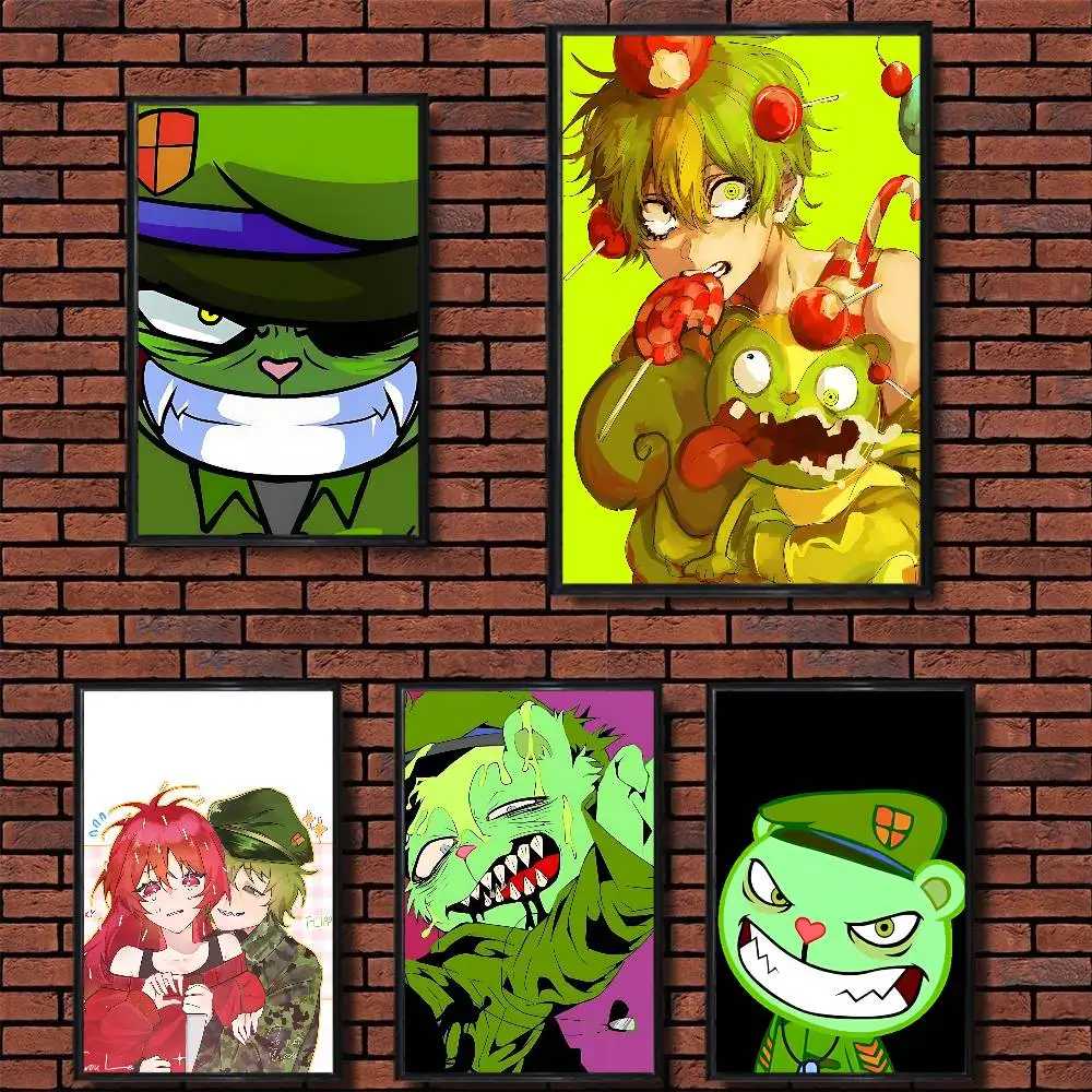 

This is mine cute Tree Friends Poster HD Art Sticky Wall Waterproof Home Living Room Bedroom Bar Aesthetic Decoration