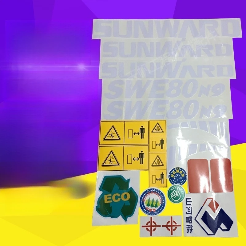 

For SUNWARD Excavator Sticker SWE60 70 80 90 100 Excavator Whole Car Logo Model Sticker