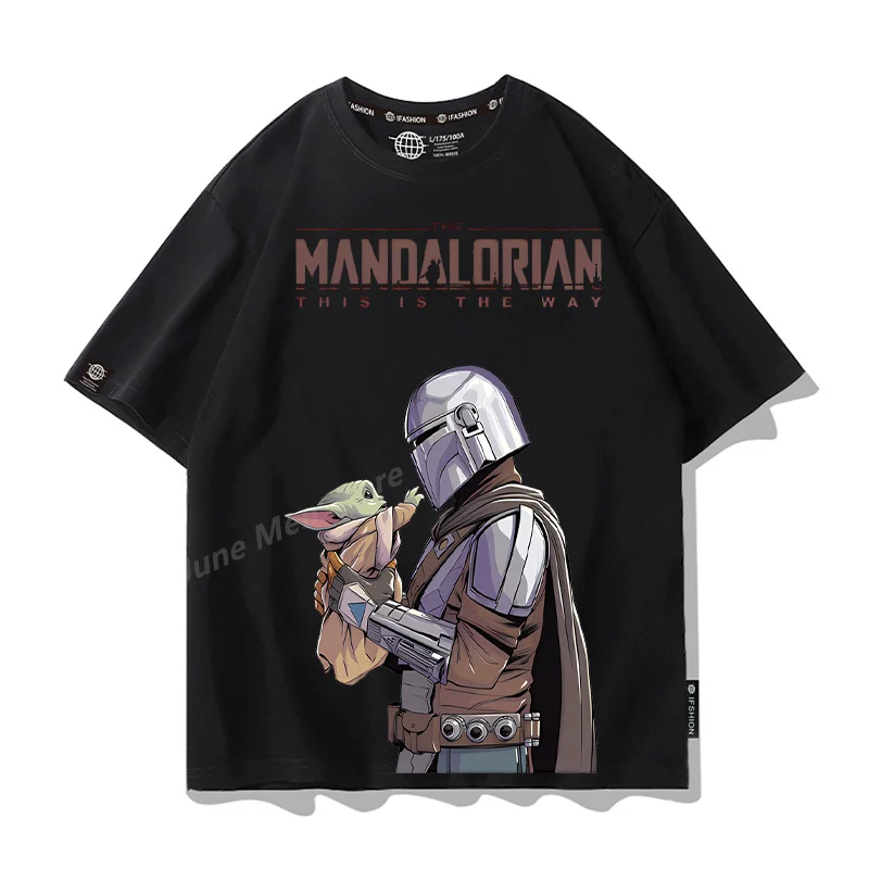 (Uniqlo) Star Wars T-shirt short sleeve Men Cotton T-shirt Anime T-shirt Summer Women Cotton T-Shirt Mens Clothing Tshirts