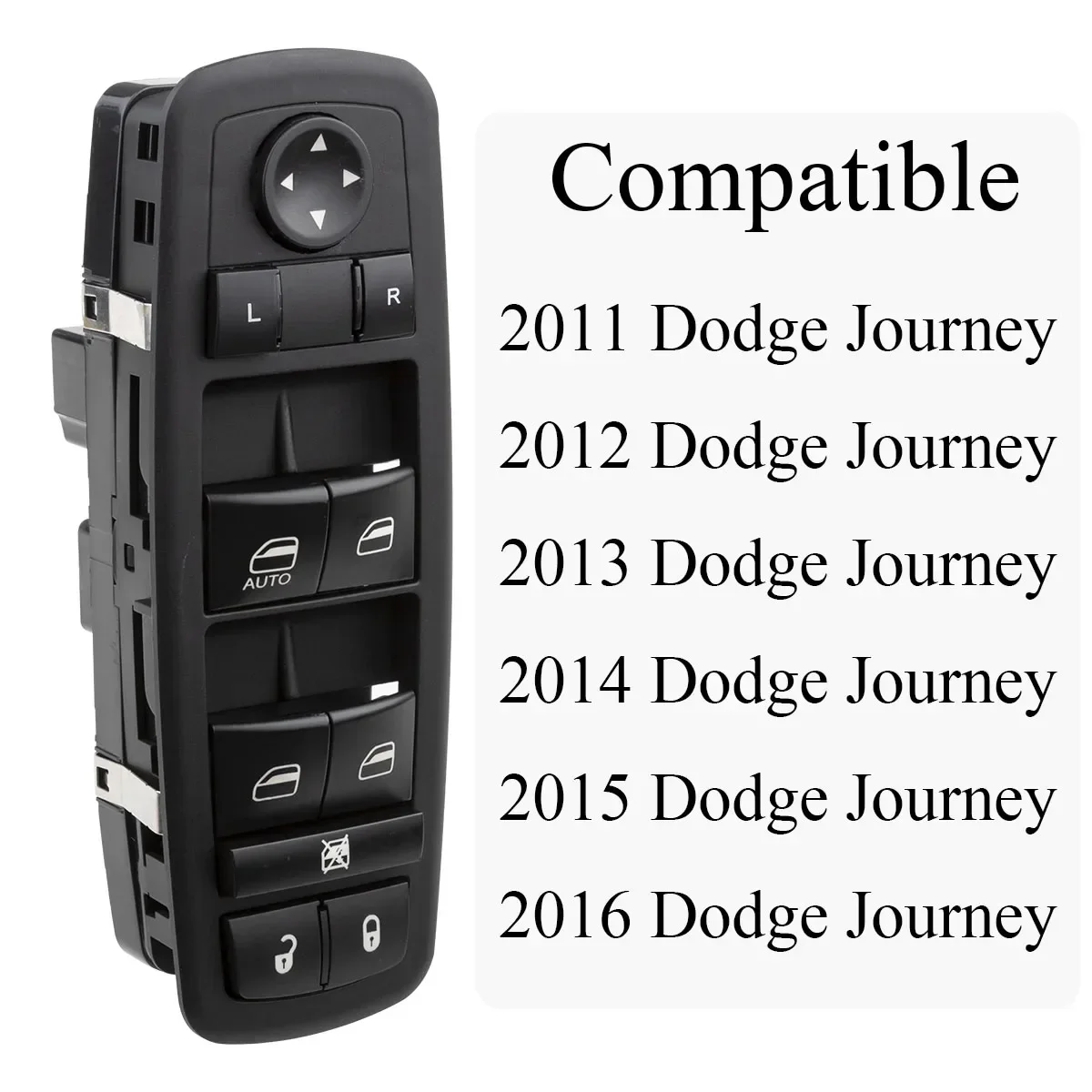 

Left Driver Side Master Window Switch Electric Window Control Button For 11-16 Dodge Journey 68084001AD
