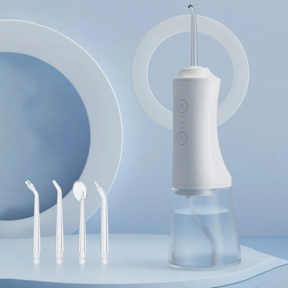 

Portable Electric Oral Irrigator Smart Rechargeable Dental Cleaner Professional with 4 Nozzles Electric Tooth Flusher Clean Gums