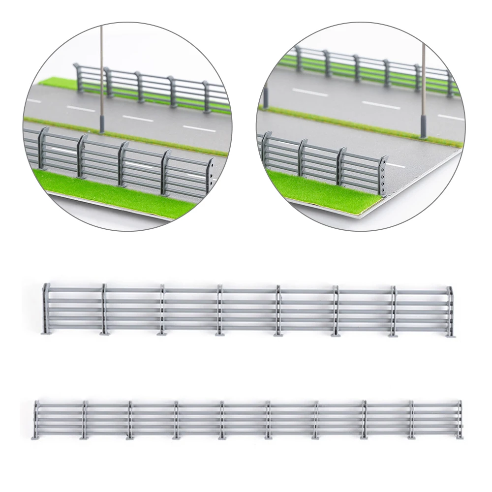 Diorama HO OO Scale Road Guardrail 20.3cm Easy to Install Guardrail for Road Scene