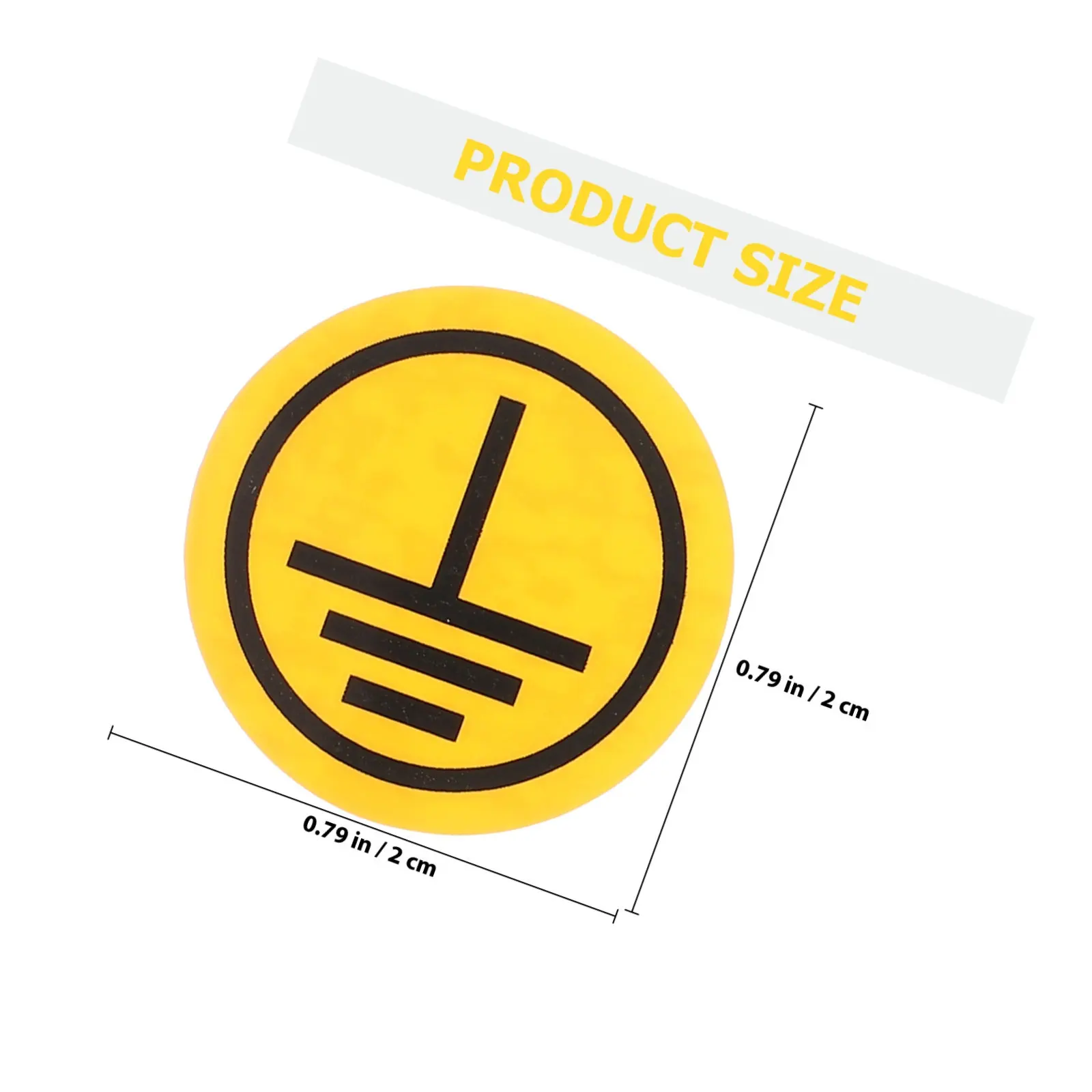 1Sheet Grounding Warning Sticker Electrical Panel Label Protective Earth Sign Clear Print Strong Adhesion Quick Application