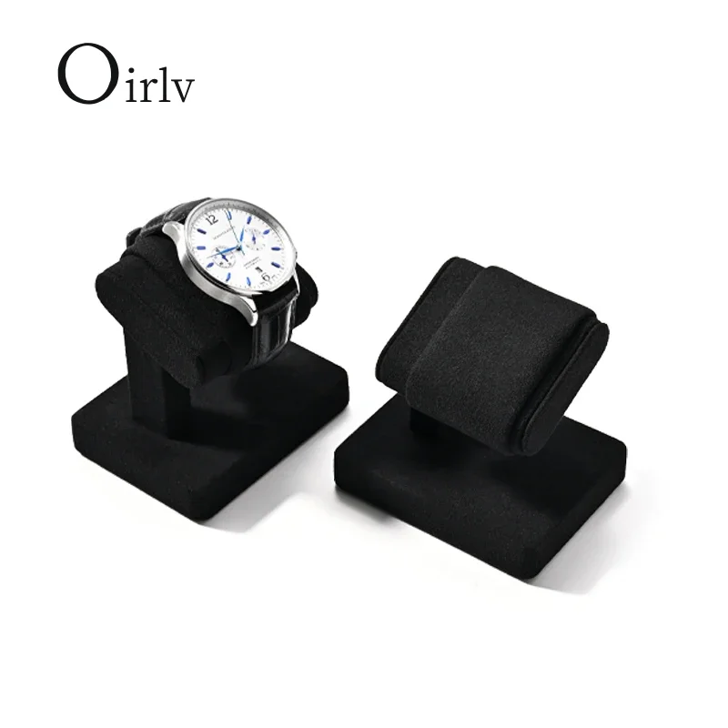 Oirlv Velvet Watch Display Stand - Premium Black Velvet for Stylish Watch Presentation, Ideal for Jewelry Store, and Home Decor