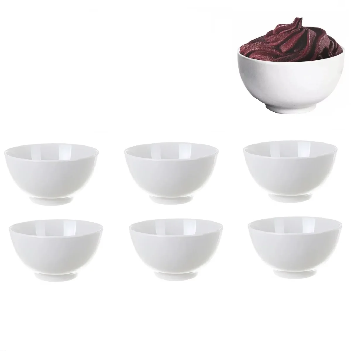 265ml Dessert Premium Melamine Bowl 6 Bowls