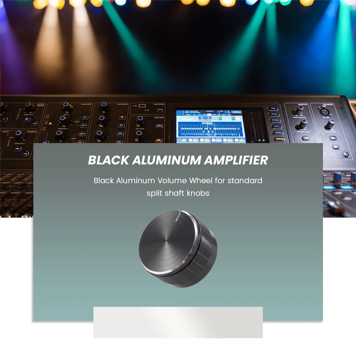 Black Aluminum Volume Control Amplifier Knob Wheel image 2