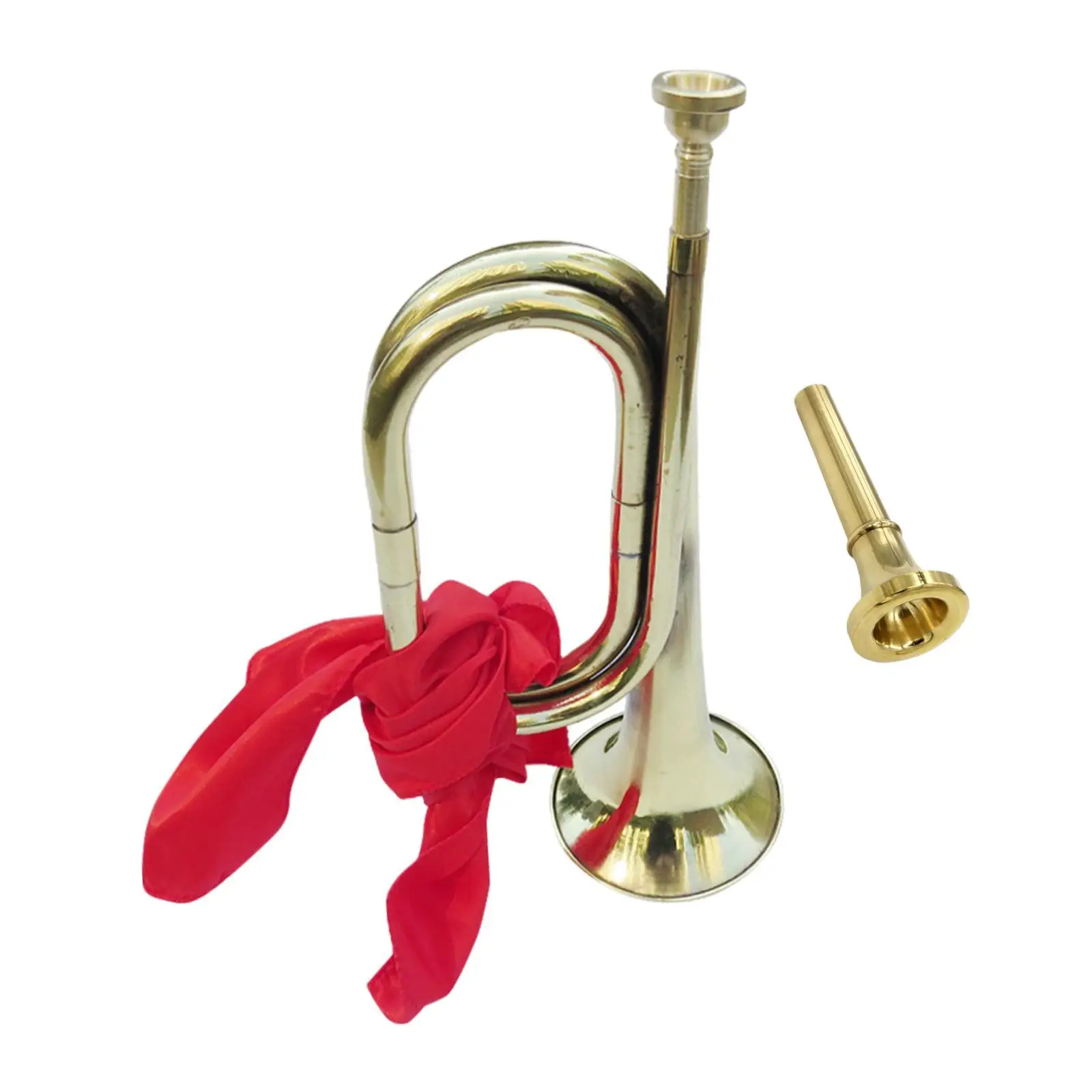 Cavalry Trumpet Bugle with Mouthpiece Classic Blowing Bugle Mini Brass