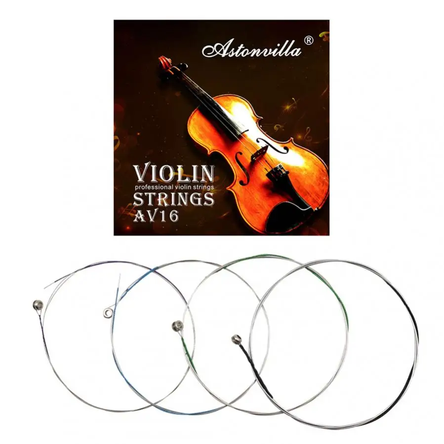 4pcs/set 010-028 Inch Violin Strings, Steel Wire String Set for Violin Stringed Instruments